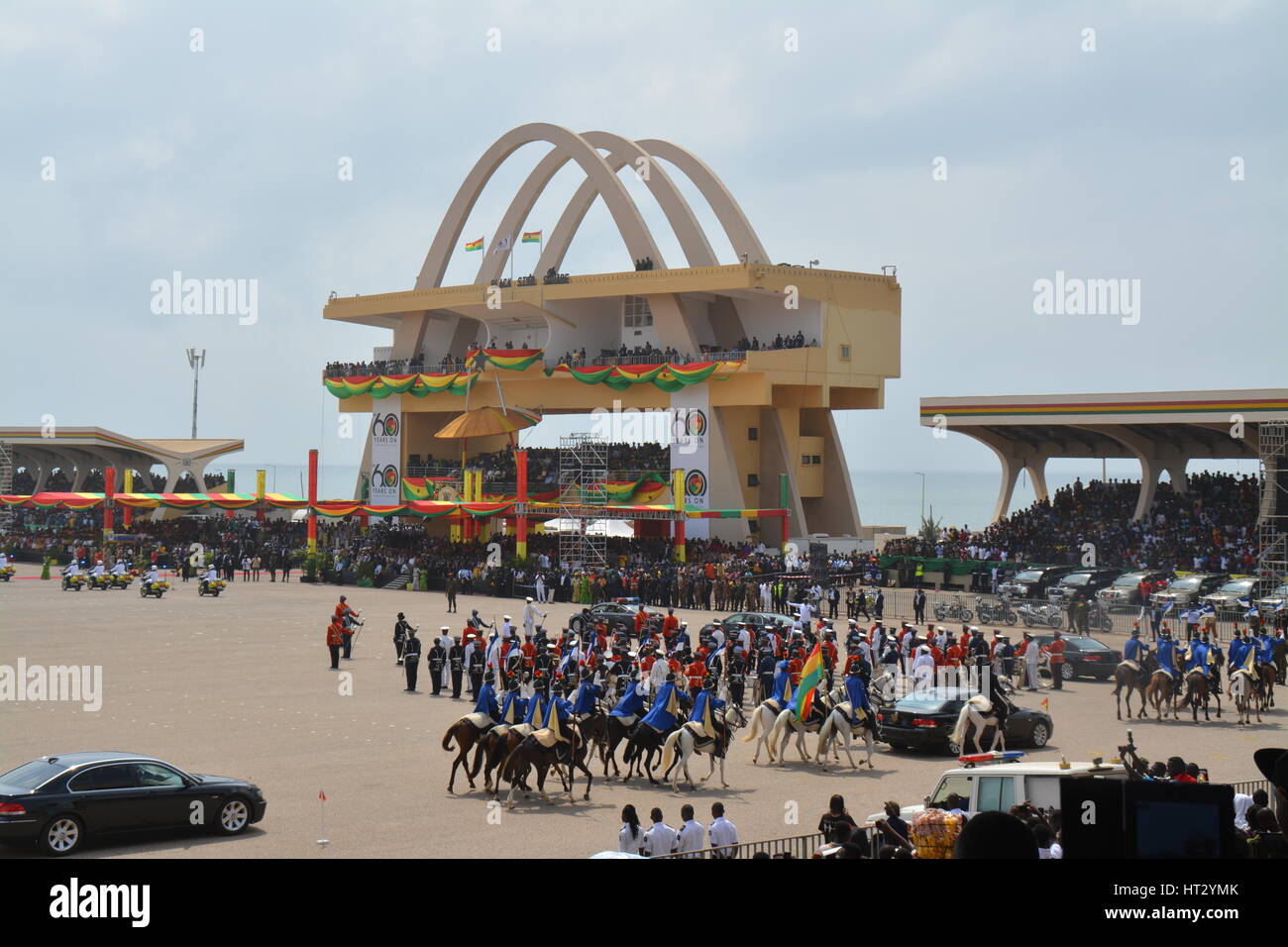 March 6, 2017 - Ghana`s 60 independence celebration... Ghana gained 1957 as first African country it`s freedom. Once a british colony, called Gold Coast. Stock Photo